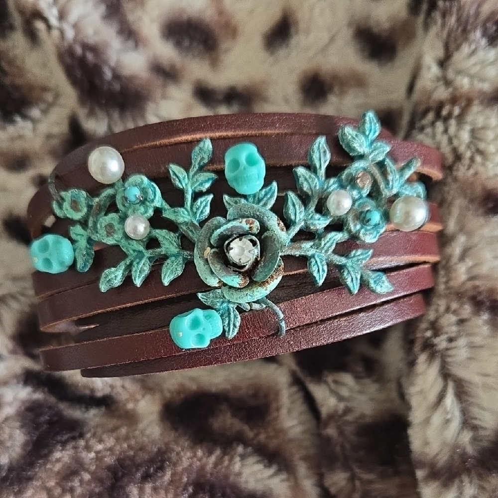Betsey Johnson Brown and Turquoise Bracelet